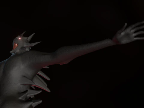 Entit&agrave; snella gigante maledetta Modello 3D