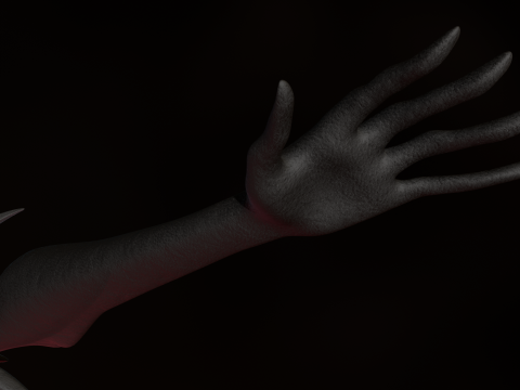 Giant Cursed Slender Entity 3Dモデル