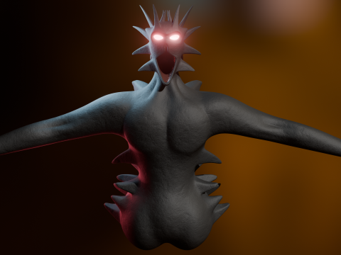 Giant Cursed Slender Entity 3Dモデル