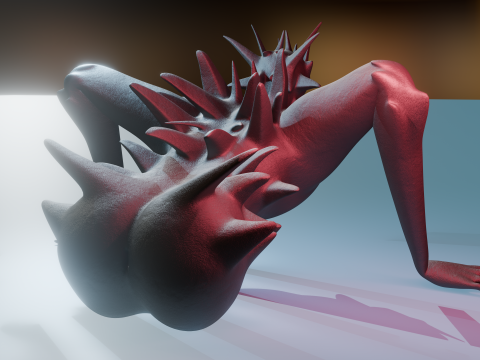 Giant Cursed Slender Entity 3Dモデル