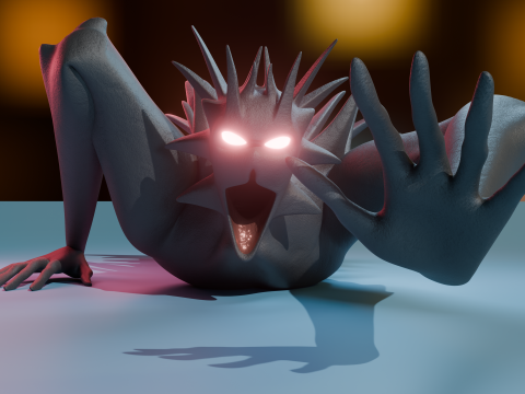Giant Cursed Slender Entity 3Dモデル