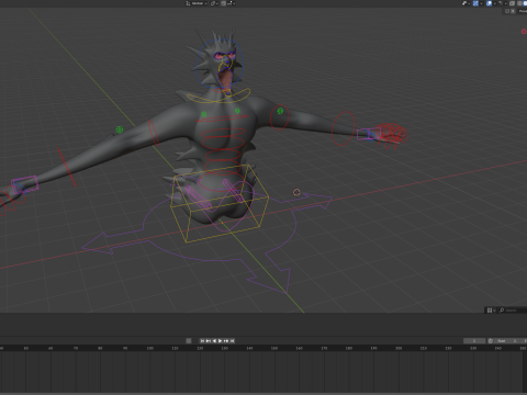 Giant Cursed Slender Entity 3Dモデル