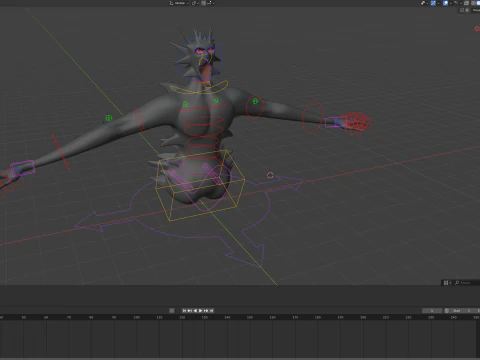 Entit&agrave; snella gigante maledetta Modello 3D