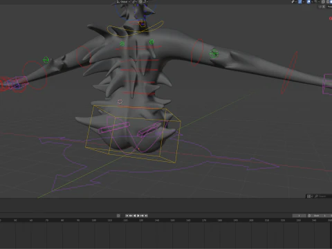 Entit&agrave; snella gigante maledetta Modello 3D