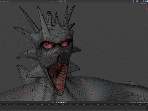 Entit&agrave; snella gigante maledetta Modello 3D