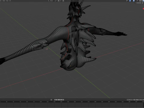 Entit&agrave; snella gigante maledetta Modello 3D