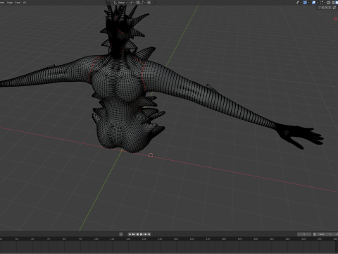 Giant Cursed Slender Entity 3Dモデル