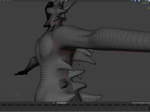 Entit&agrave; snella gigante maledetta Modello 3D