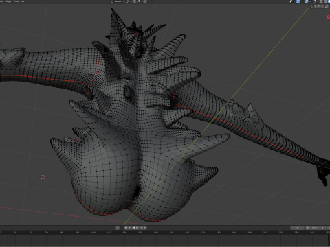 Giant Cursed Slender Entity 3Dモデル