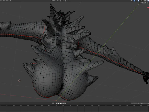 Entit&agrave; snella gigante maledetta Modello 3D