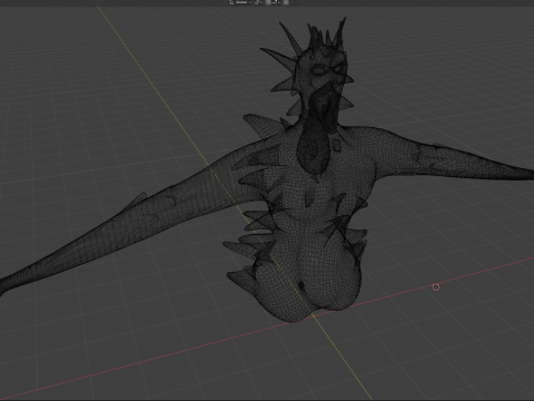 Giant Cursed Slender Entity 3Dモデル