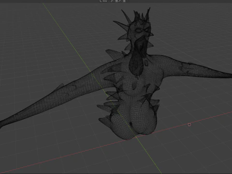 Entit&agrave; snella gigante maledetta Modello 3D