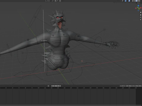 Entit&agrave; snella gigante maledetta Modello 3D