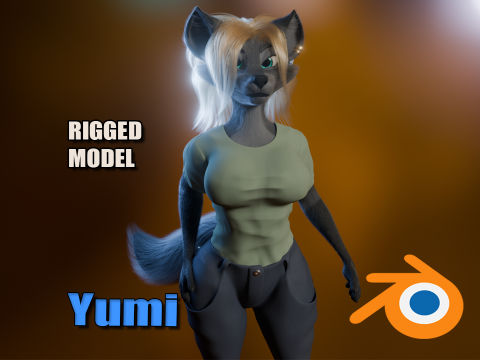 Yumi Anthro Fox 3D Model