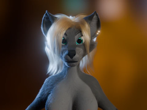 Yumi Anthro Fox 3D Model