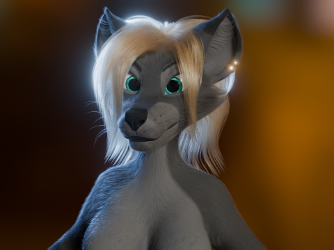Yumi Anthro Fox 3D Модель