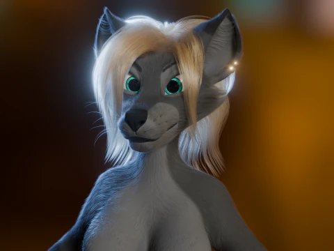 Yumi Anthro Fox 3D Model