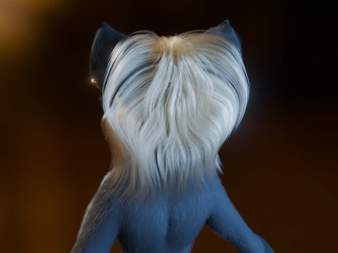 Yumi Anthro Fox 3D Model