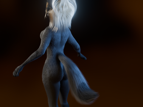 Yumi Anthro Fox 3D Модель