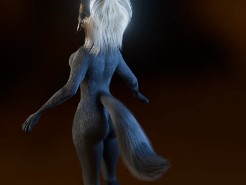 Yumi Anthro Fox 3D Model