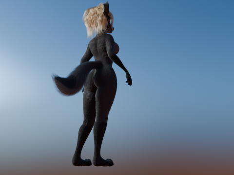Yumi Anthro Fox 3D Модель
