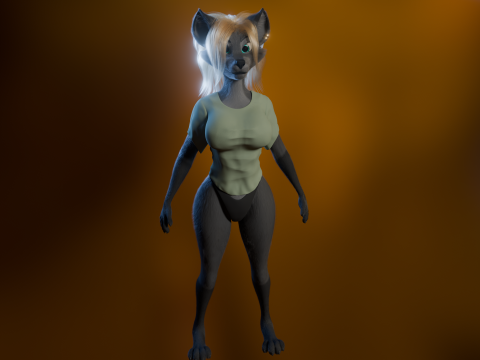 Yumi Anthro Fox 3D Модель