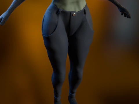 Yumi Anthro Fox 3D Model