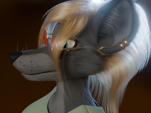 Yumi Anthro Fox 3D Модель