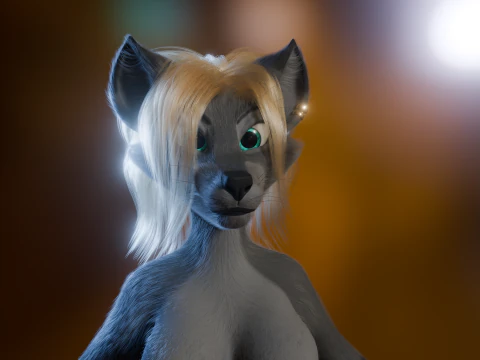 Yumi Anthro Fox 3D Model