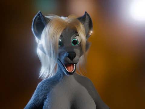 Yumi Anthro Fox 3D Model