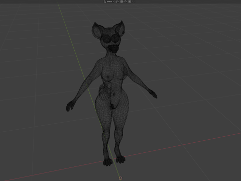 Yumi Anthro Fox 3D Модель