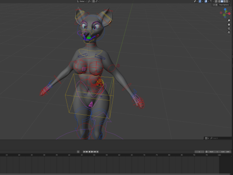 Yumi Anthro Fox 3D Модель