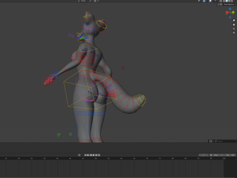 Yumi Anthro Fox 3D Модель