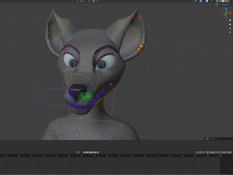 Yumi Anthro Fox 3D Модель