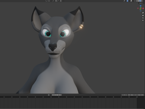 Yumi Anthro Fox 3D Модель