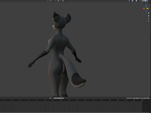Yumi Anthro Fox 3D Модель