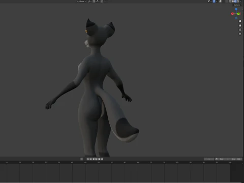 Yumi Anthro Fox 3D Model