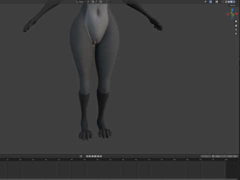 Yumi Anthro Fox 3D Модель