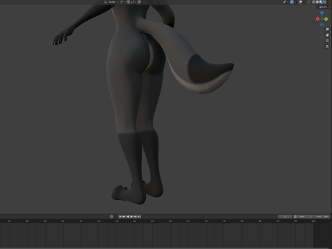 Yumi Anthro Fox 3D Модель