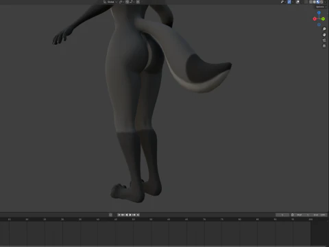 Yumi Anthro Fox 3D Model