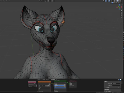 Yumi Anthro Fox 3D Model
