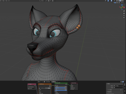 Yumi Anthro Fox 3D Модель