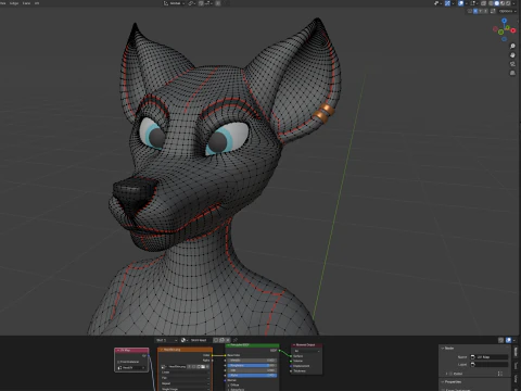 Yumi Anthro Fox 3D Model