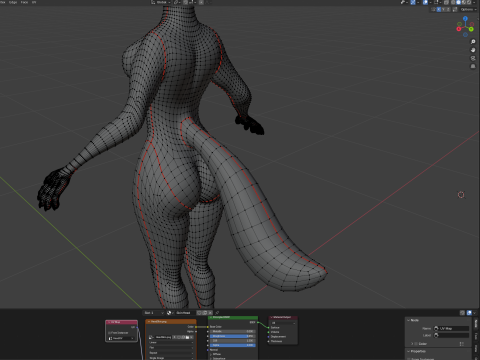 Yumi Anthro Fox 3D Модель