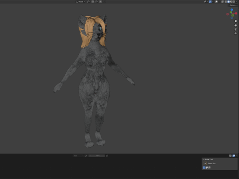 Yumi Anthro Fox 3D Модель
