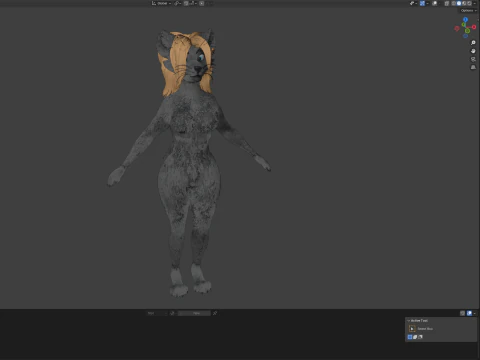 Yumi Anthro Fox 3D Model