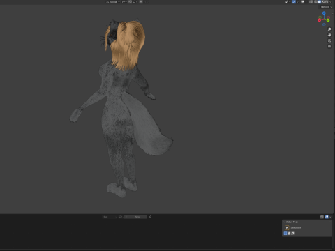 Yumi Anthro Fox 3D Модель