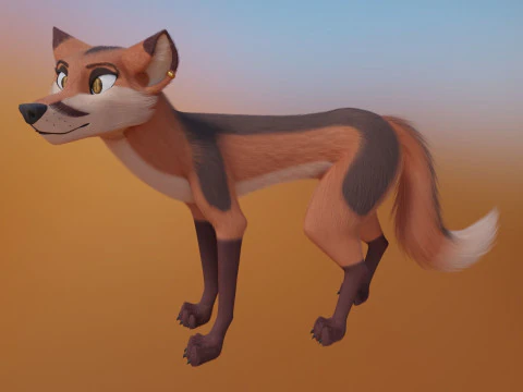 Nika Fox Version 2 3D Model