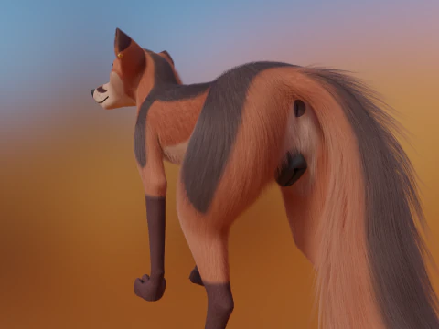 Nika Fox Version 2 3D Model