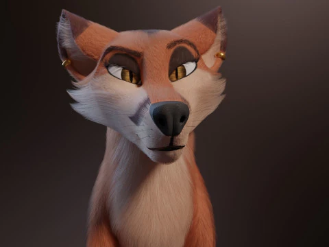 Nika Fox Version 2 3D Model